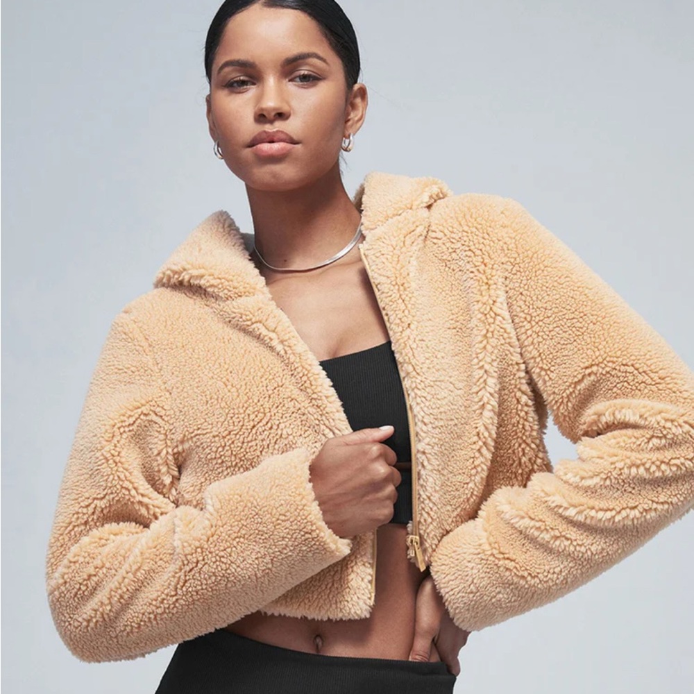 Alo Camel Sherpa hooded jacket